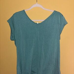 Women's Teal V-Neck Top